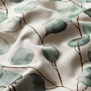 Dekostoff Halbpanama Eukalyptus – natur/mint, 