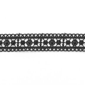Spitzenband [ 25 mm ] – schwarz, 
