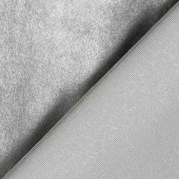 Dekostoff Samt – grau | Reststück 50cm