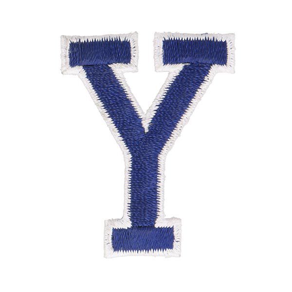 Applikation Buchstabe Y [ Höhe: 4,6 cm ] – marineblau,  image number 1