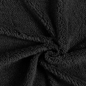 Kunstfell Kuschelteddystoff – schwarz, 