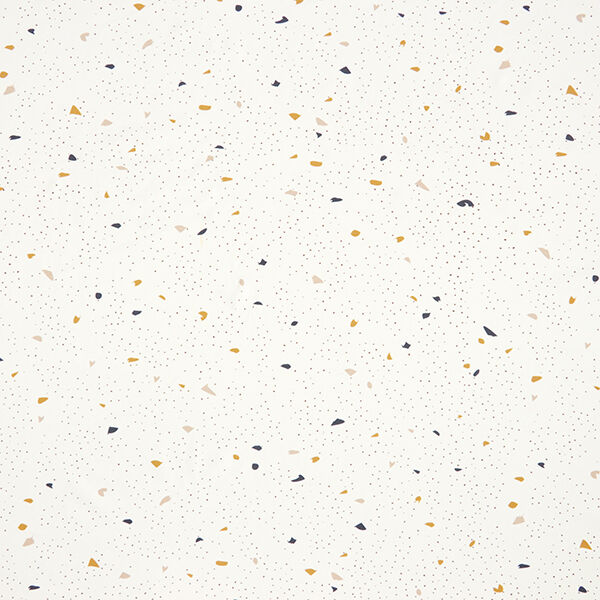 GOTS Baumwolljersey Terrazzo | Tula – wollweiss/dunkelbraun, image number 1