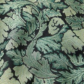 Dekostoff Gobelin barockes Blättermotiv – dunkelgrün/schilf | Reststück 70cm, 