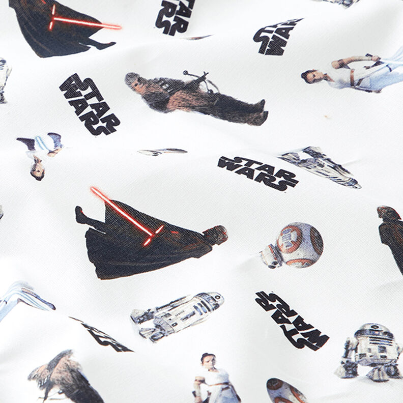 Cretonne Lizenzstoff Figuren | Star Wars – weiss,  image number 2