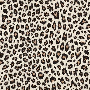 Viskose-Leinen-Mix Leo Print | Poppy Fabrics – wollweiss/schwarz, 