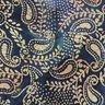 Feiner Baumwollbatist Batik Paisley – ozeanblau/sand,  thumbnail number 4