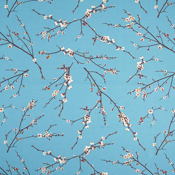Dekostoff Ottoman Frühling – blau | Reststück 100cm