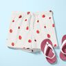 GOTS Baumwolljersey Aquarell Erdbeeren Digitaldruck – elfenbein,  thumbnail number 6