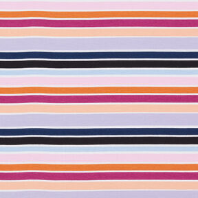 Baumwolljersey bunte Ringel | by Poppy traube/apricot, 