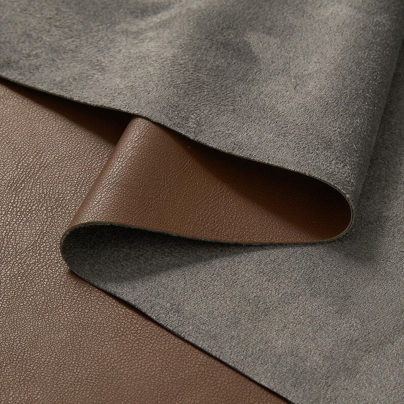 Kunstleder mit Velours Abseite  – dunkelbraun,  image number 3