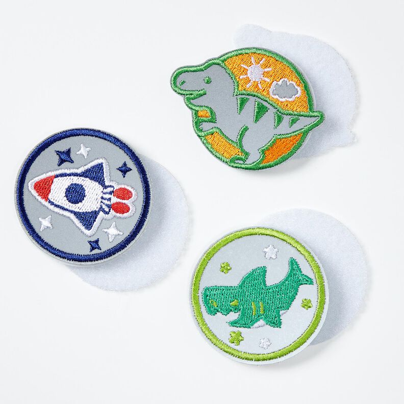 Reflektor Patches Klett 3er Pack – grün/indigo, image number 3