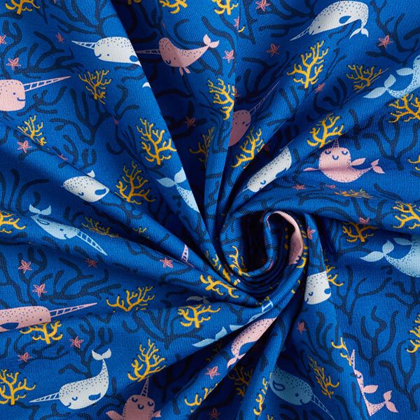 Baumwolljersey Wal | PETIT CITRON – marineblau, image number 3