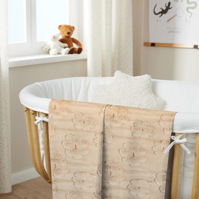 3D Kunstfell Blumenmuster – natur,  image number 6