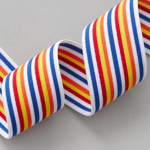 Gummiband [ 4 cm ] – weiss/signalrot,  image number 1