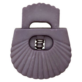 Kordelstopper Muschel [Durchlass: 8 mm] – grau, 