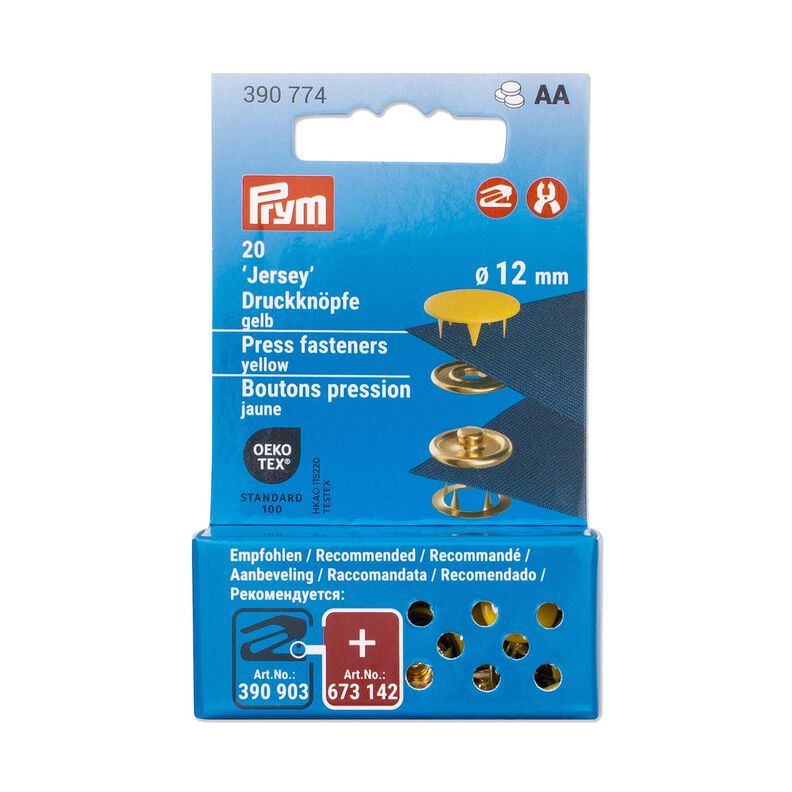 Druckknöpfe Jersey [12 mm] | Prym – gelb,  image number 3