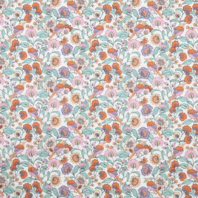Beschichtete Baumwolle Blumenmeer – weiss,  Beschichtete Baumwolle Blumenmeer – weiss,