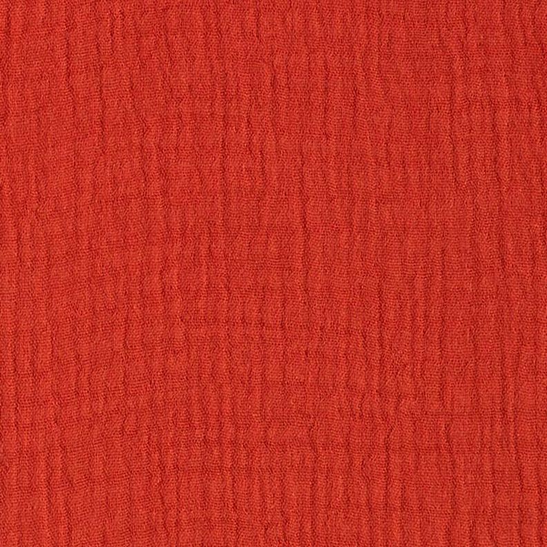 GOTS Dreilagiger Baumwoll-Musselin – terracotta,  image number 4