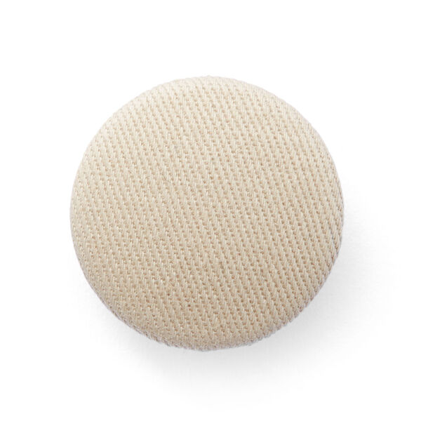 Bezogener Knopf, Baumwollköper 8 - beige, image number 1