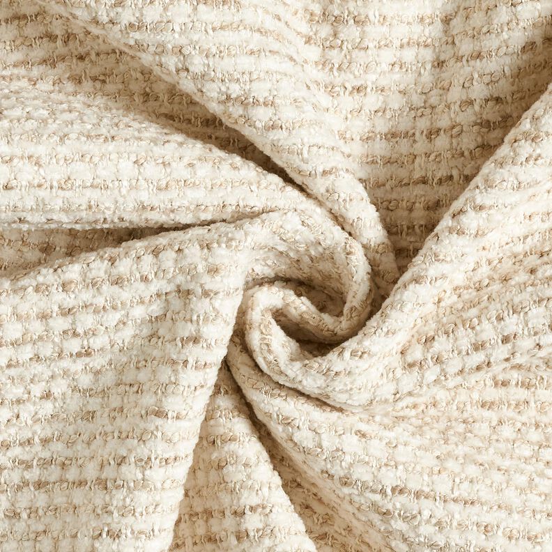 Polsterstoff bunte Boucléoptik – hellbeige/cashew,  image number 1