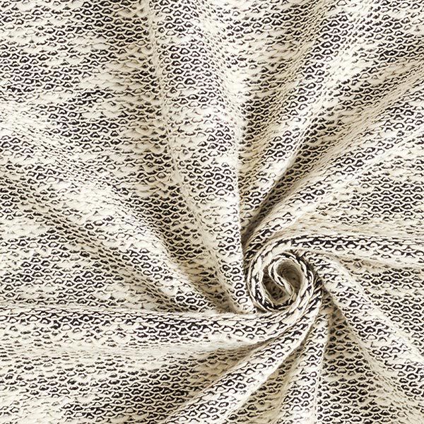 Strickjacquard Wellen-Optik – wollweiss/schwarz, image number 1