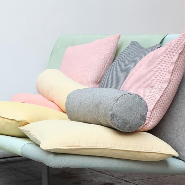 Dekostoff Jacquard Struktur Uni – rosa/weiss, image number 9