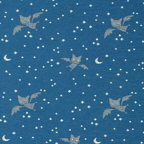 Baumwolljersey freche Fledermaus – jeansblau, 
