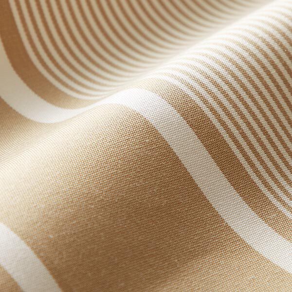 Outdoorstoff Canvas Streifenmix – beige/weiss, image number 3