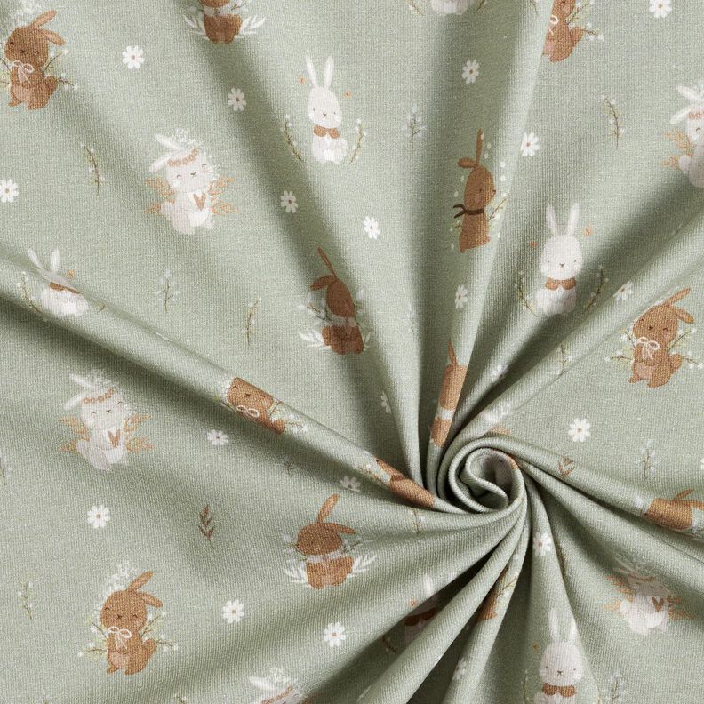 Baumwolljersey süße Häschen Digitaldruck – schilf,  image number 3