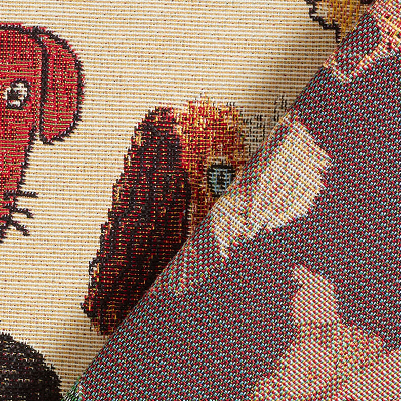 Dekostoff Gobelin Hunde – beige,  image number 4