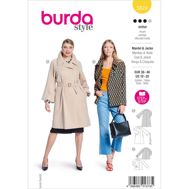 Jacke / Mantel | Burda 5824 | 36-46,  image number 1