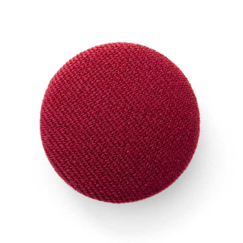 Bezogener Knopf, Bi-Stretch Gabardine – karminrot,  image number 1