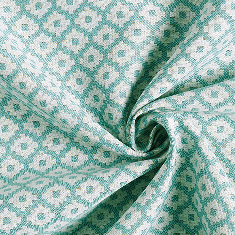 Outdoorstoff Jacquard Rauten – mint,  image number 3