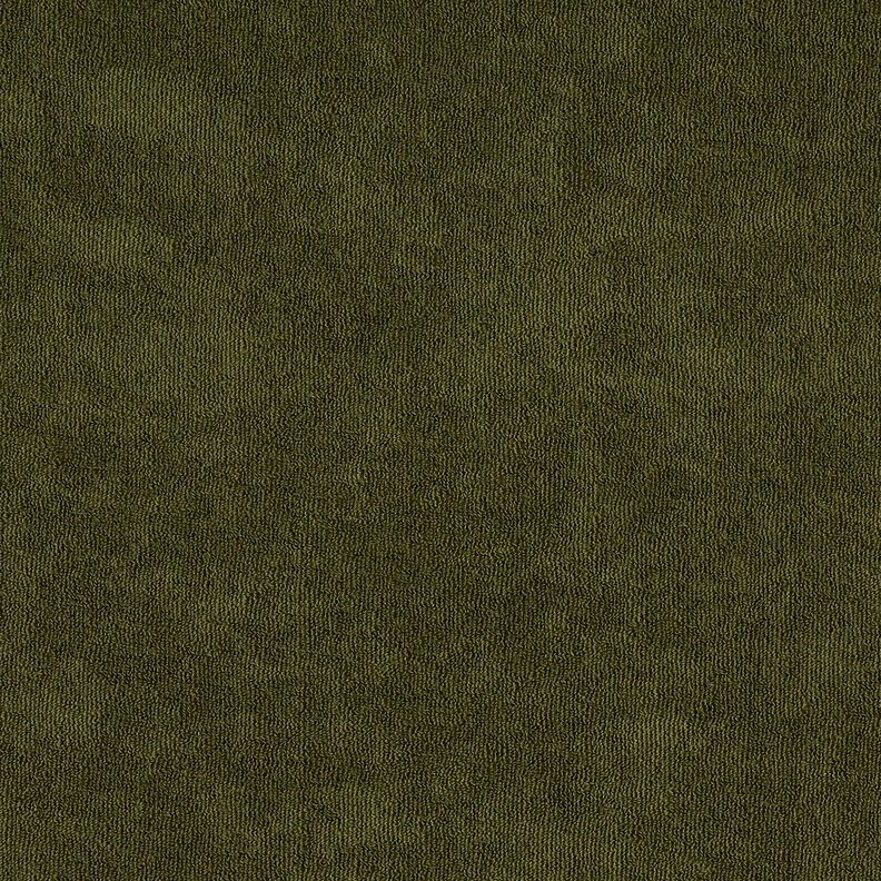 Frotteestoff Stretch Uni – dunkeloliv, image number 4