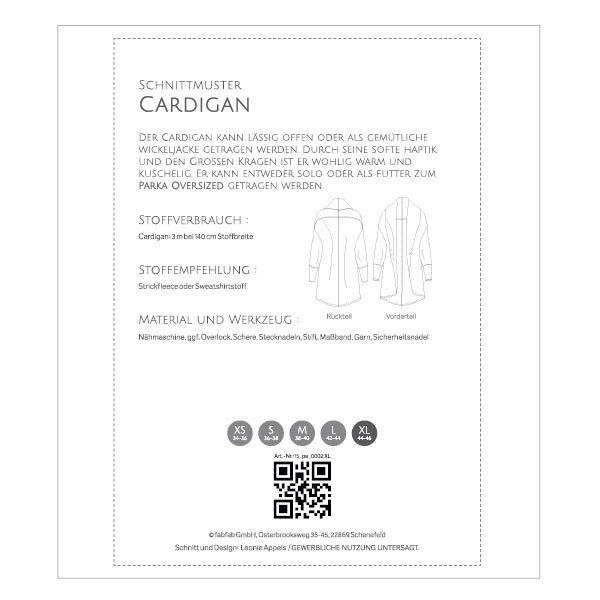Schnittmuster Cardigan, image number 2