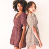 Musselin/ Doppel-Krinkel Gewebe bi-color Blümchen  | Poppy Fabrics – hellbeige/karamell,  thumbnail number 5