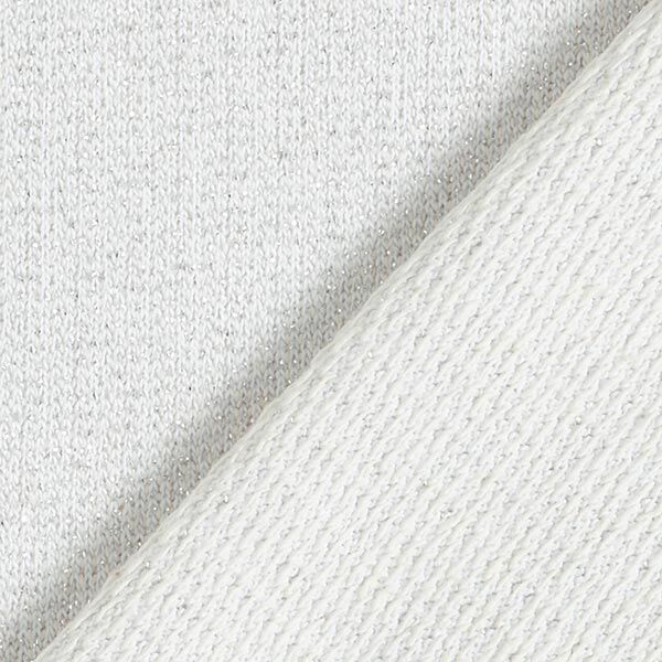 French Terry Sommersweat Lurex – weiss/silber, image number 4