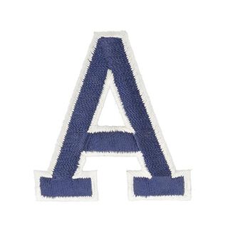 Applikation Buchstabe A [ Höhe: 4,6 cm ] – marineblau, 