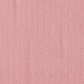 Chiffon Dobby Metallic Nadelstreifen – dunkelaltrosa/silber metallic, 