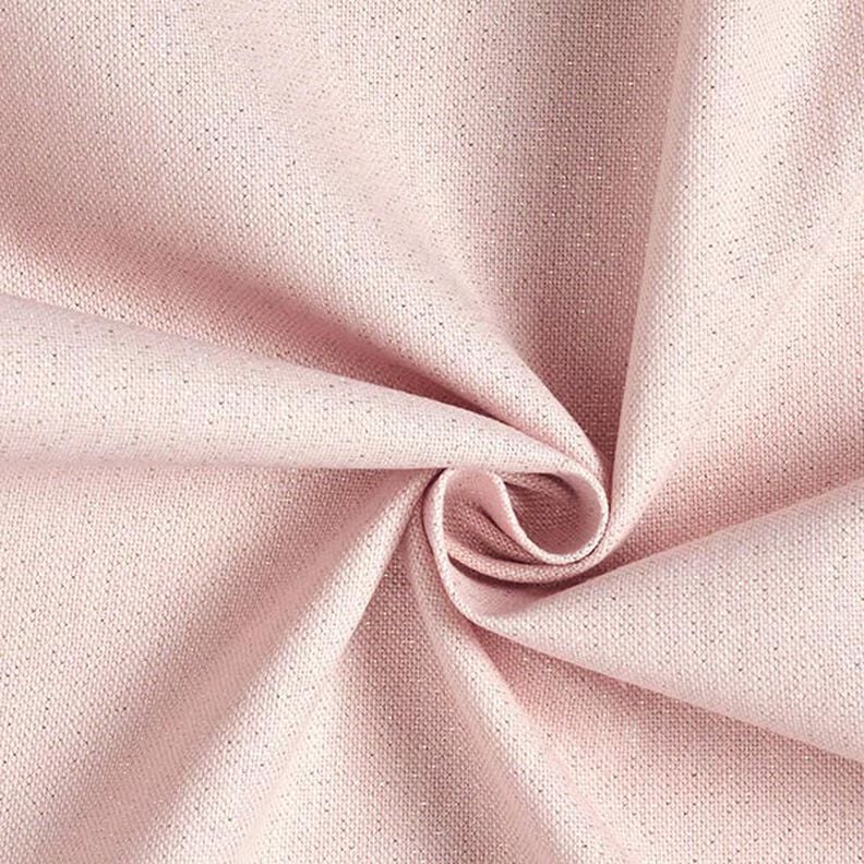 Dekostoff Halbpanama Lurex – rosa, image number 1