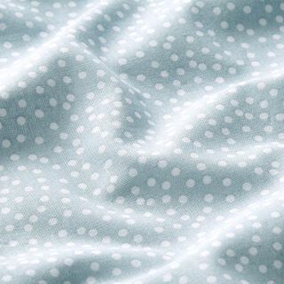 Baumwollstoff Cretonne unregelmäßige Punkte – babyblau | Reststück 50cm