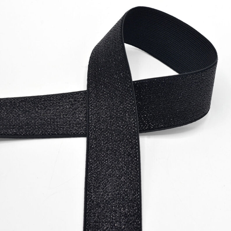 Elastikband Metallic [40 mm] – schwarz,  image number 1