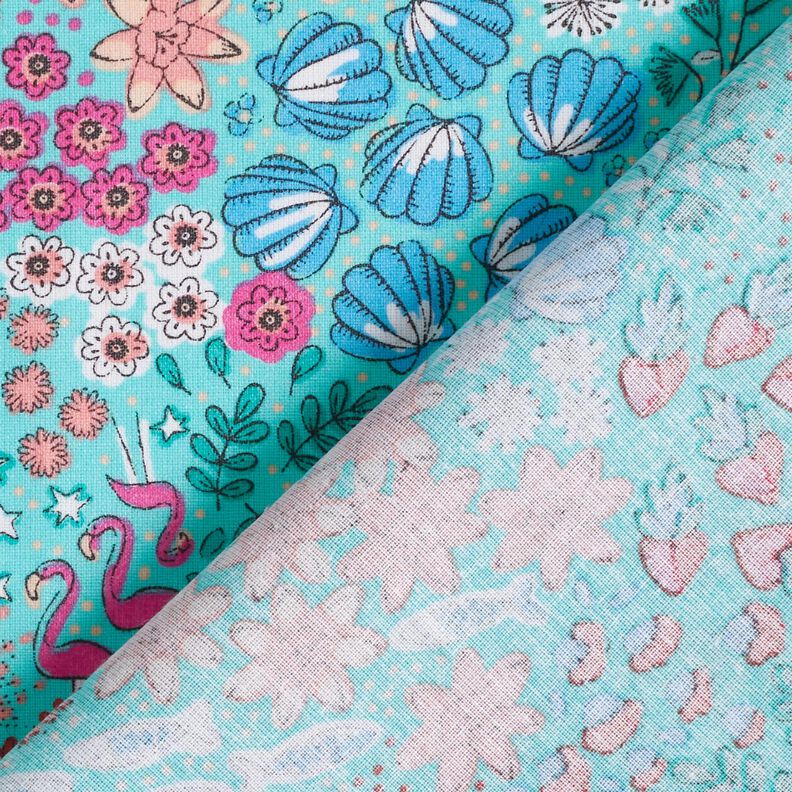 Beschichtete Baumwolle maritimer Mix – aquablau, image number 4