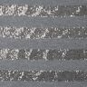 Strickstoff Glitzerpailletten Querstreifen – grau,  thumbnail number 1