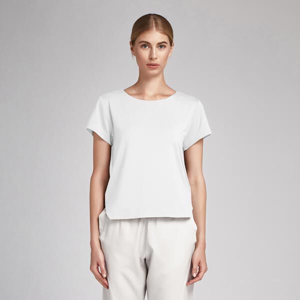 Baumwollpopeline Uni – weiss | Reststück 180cm
