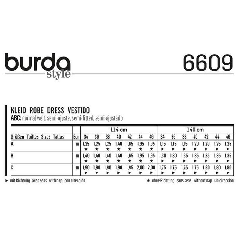 Kleid | Burda 6609 | 34-46,  image number 6