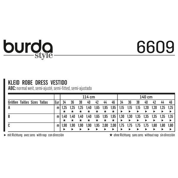 Kleid | Burda 6609 | 34-46,  image number 6