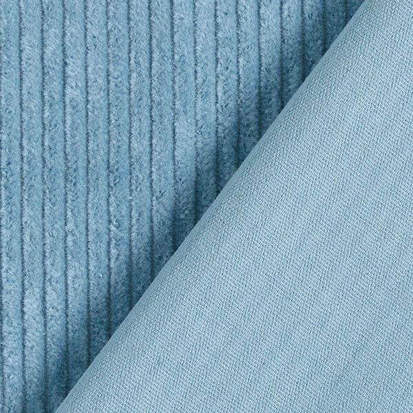 Breitcord vorgewaschen Uni – taubenblau | Reststück 100cm