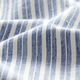 Leinen-Baumwoll-Mix Streifen breit – jeansblau/wollweiss,  thumbnail number 2