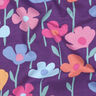 French Terry Sommersweat bunte Blumen | Poppy Fabrics – rotlila,  thumbnail number 2